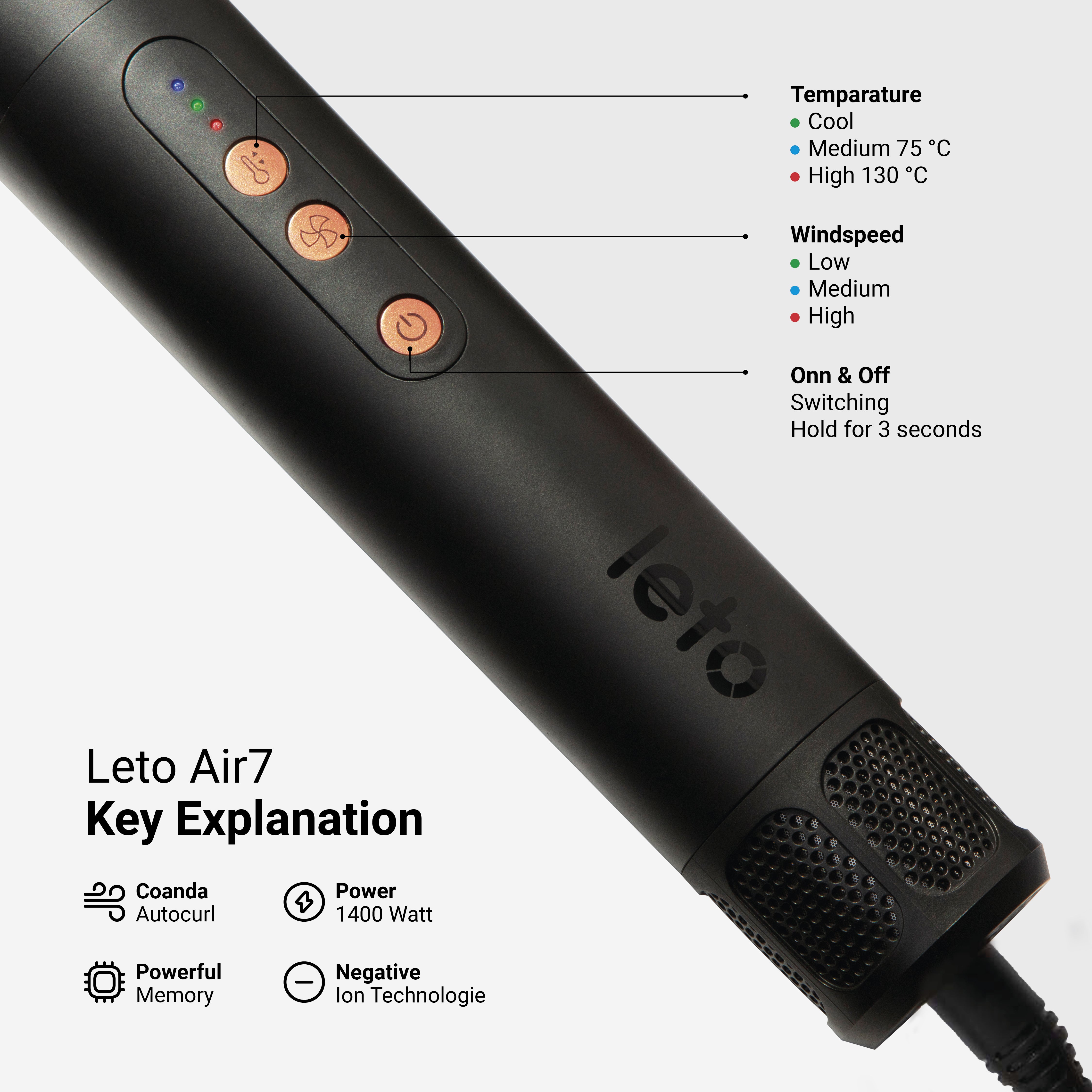 Leto Air7 Airstyler - 7 unique features